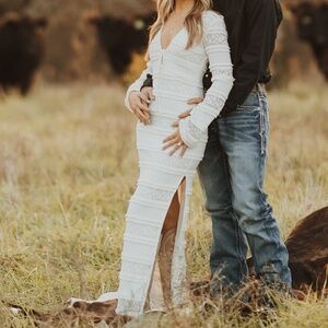 12th Tribe White Maxi Dress